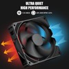 upHere U2K Case Fan 120mm Black PWM Silent Computer Cooling