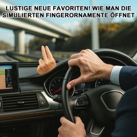 Lixstyea Car Simulation Finger Ornaments - Waving Hand Decorate for Dashboard in Car, Creative Car Interior