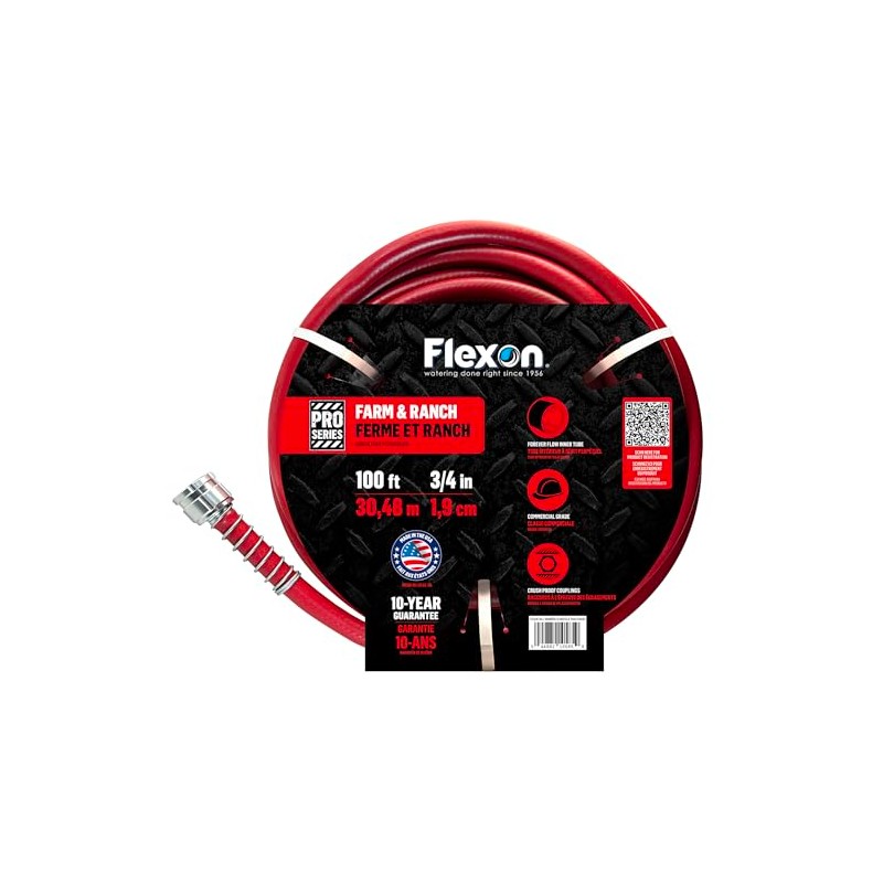 Flexon 3/4" x 100ft Farm & Ranch Garden Hose