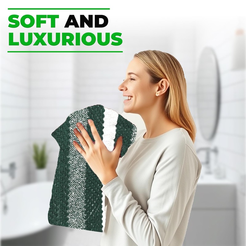 Towelogy® Quick Dry Patterned Hand Towels for Bathroom | Ultra
