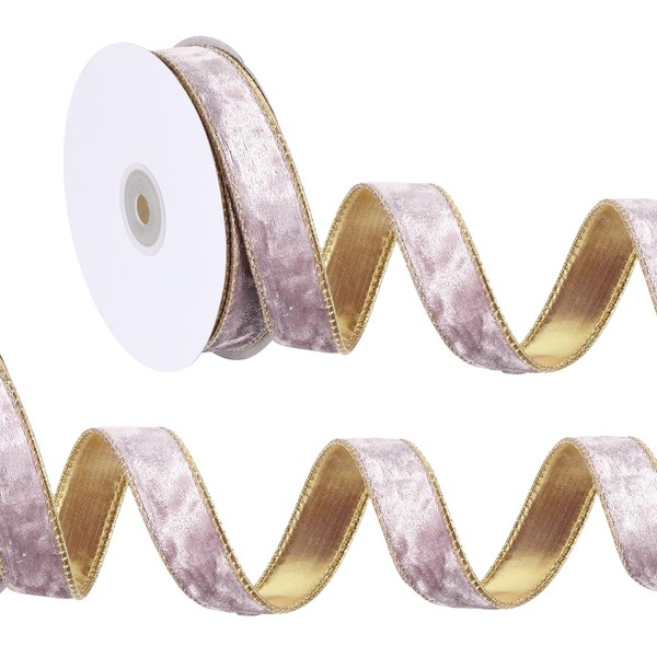 PATIKIL 1 Inch x 10 Yards Velvet Wired Ribbon, Velvety