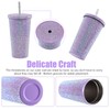 500ml Water Bottle Stainless Steel Rhinestone Decoration Vacuum Water Cup