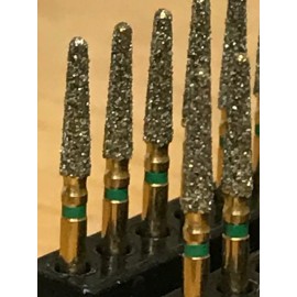 goldburs.com Diamond Burs 30 X G/198L-856-019 1.9 mmDiameter 8.5mm Cutting Length. CourseGrit