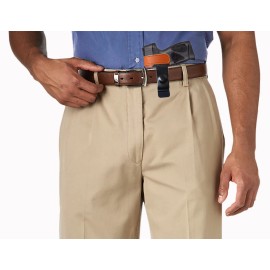 Garrison Grip Premium Brazilian Leather IWB Holster Fits S&W M&P Shield 9mm & 40 - Brown, Left