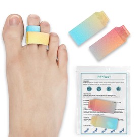 YISYFOOT Hammer Toe Corrector for Women, Fabric Buddy Wraps to Protect and Straighten, Reusable Toe Straightener for Claw Toe (2)