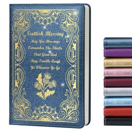 LBWCER Scottish Gifts,Notebooks for Work,200 Pages, A5 Hardcover Leather Journals for Writing,School,Travel,Business,Work,Home (Scottish Blue)