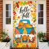 BlissYard Hello Fall Door Cover Thanksgiving Backdrop Gnomes Blue Truck