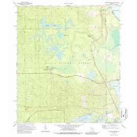 Florida Maps - 1972 Juniper Springs, FL - USGS Historical Topographic Wall Art : 20in x 24in, Large Wall Art Map