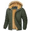 MAGCOMSEN Mens Jacket Winter Parka With Hood Thicken Warm Puffer