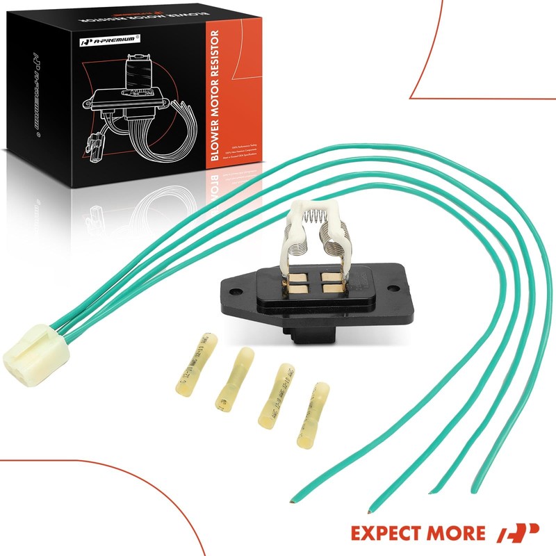 A-Premium HVAC Blower Motor Resistor with Wire Harness Kit Compatible