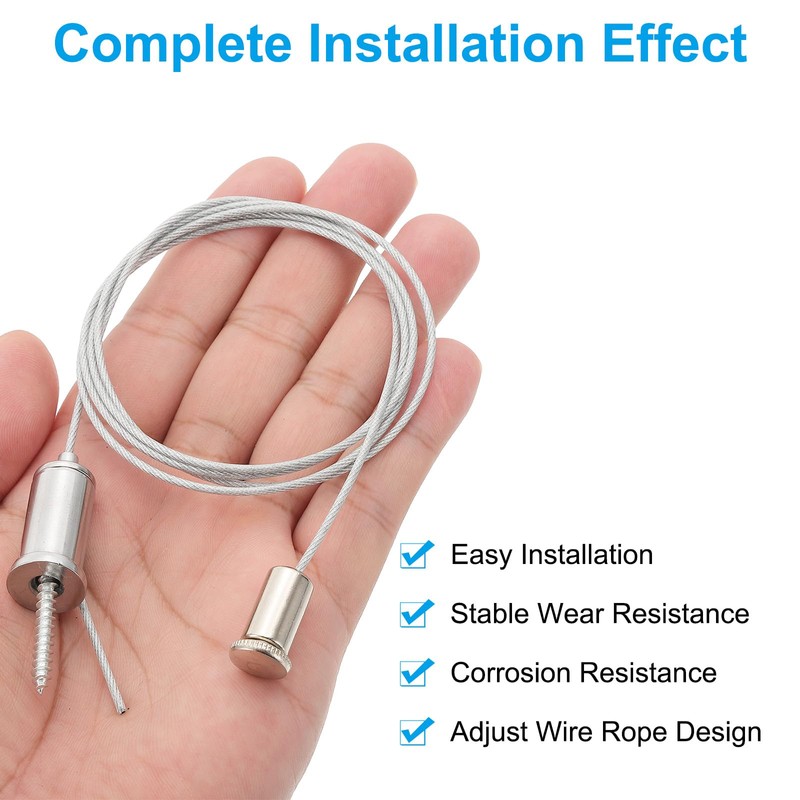 PATIKIL Ceiling Hanging Wire Cable Kit, 1m/3.3ft 4 Set Adjustable