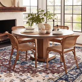 Ruggnovea 5 x 7 Area Rug for Living Room Bedroom, Non-Slip Soft Plush Washable Floor Mat High Traffic Home Decor Non-Shedding Carpet for Dorm Dining Room, Red