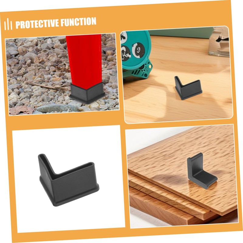 Tofficu 10pcs Non Slip Rubber Leg Caps for Furniture Feet