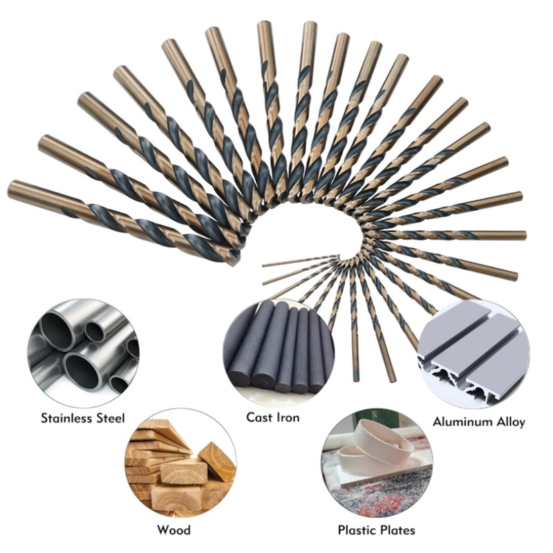 CaRoller 29Pcs Drill Bit Set, 135 Degree Tip High Speed