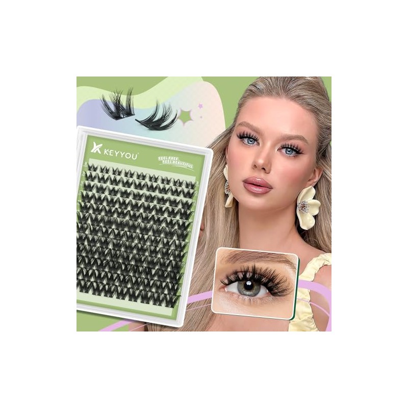 KEYYOU Kit de pestañas postizas Wispy Lash Clusters Angel Plus,