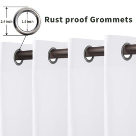 OutdoorLines Waterproof Indoor Outdoor Curtains for Patio-Privacy Sun Blocking Grommet Curtain Panel Weatherproof, UV Resistant Curtains for Gazebo, Front Porch, Pergola White 52W x 84L Inch 1 Panel
