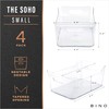 BINO BINO | Plastic Organizer Bins, Small - 4 Pack