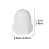 2-Pack White Ceramic Toilet Bolt Covers - Elegant Bathroom Accessories,