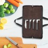 QEES Knife Roll,Heavy Duty Knife Bag,Waxed Canvas knife Case with