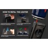 KAVYDENS Triple Jet Torch Lighter with Deep V-Cut Cigar Cutter