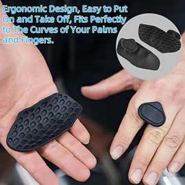 Jopplim Workout Gloves, Weight Lifting Grips, Gym Gloves for Men and Women, Anti-Slip, Ergonomic Design Workout Siliconer Gym Grips Pads, Soft, Palm Protection, Suitable for Various Fitness Training