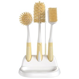 UD_Dish Brush Set of 5 with Convenient Holder Bottle Water Brush Dish Scrub Brush Scrubber Brush and Straw Brush   Kitchen Scrub