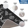 Kawani Black Coffee Bar Dish Drying Mats for Kitchen Counter