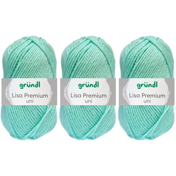 Gründl Lisa Premium Uni 3 x 50 g 100% Polyacrylic