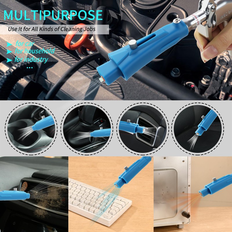 GOCCIDA Upgraded Tornado Air Blow Gun for Deep Car Cleaning