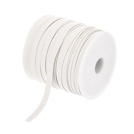 MECCANIXITY 1/4 Inch Double Fold Bias Tape Cotton Continuous Bulk Bias Tape for Sewing,Seaming Quilting Hemming Binding Crafts (White 50 Yards)