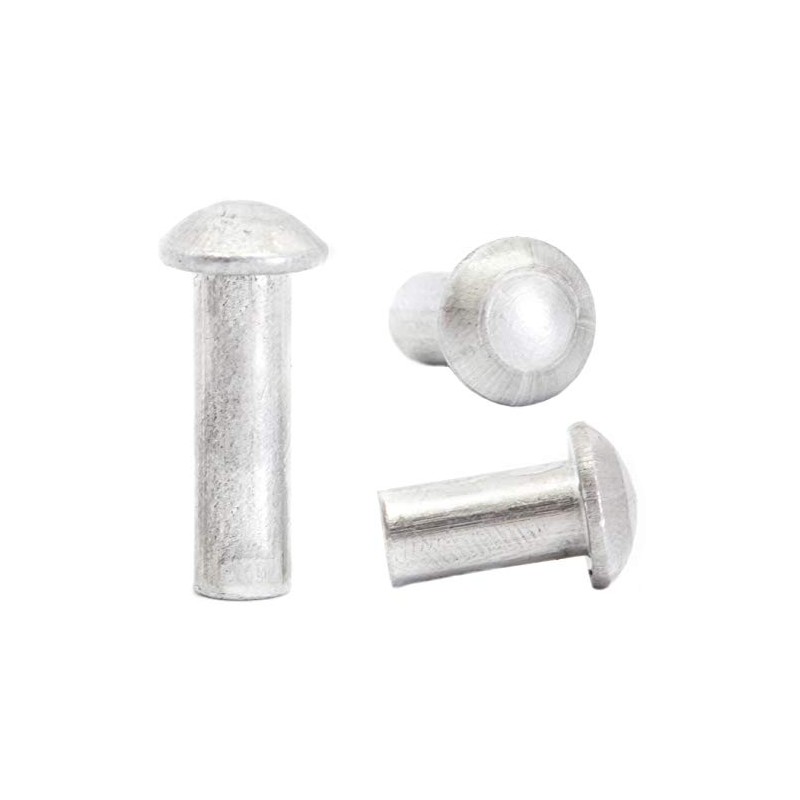 M4 (4mm x 16mm) Solid Aluminium Round Head Rivets DIN
