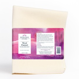 HERITAGE STORE Wool Flannel for Castor Oil Pack, Reusable & Highly Absorbent, Creates a Soothing Heat Compress for Abdomen, Joints & Other Areas, Cruelty Free, 12 x 27 in