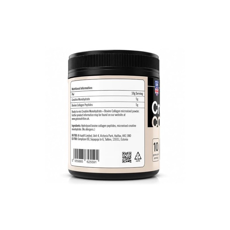 GN Creatine + Bovine Collagen Peptides Powder, Unflavoured, 2 Pack