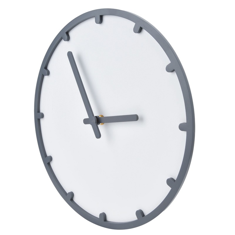 Wooden Wall Clock Silent Non Ticking Round Clock with Hook