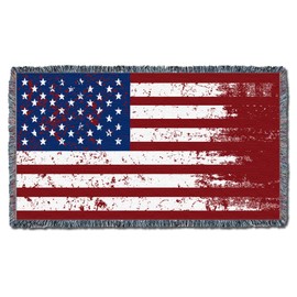 Pure Country Weavers United States - American Flag Blanket - Gift Tapestry Throw for Back of Couch or Sofa - Woven from Cotton - Made in The USA (61x36)