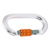 Locking Carabiner Clip Aluminum Alloy Oval Locking Heavy Duty Carabiner
