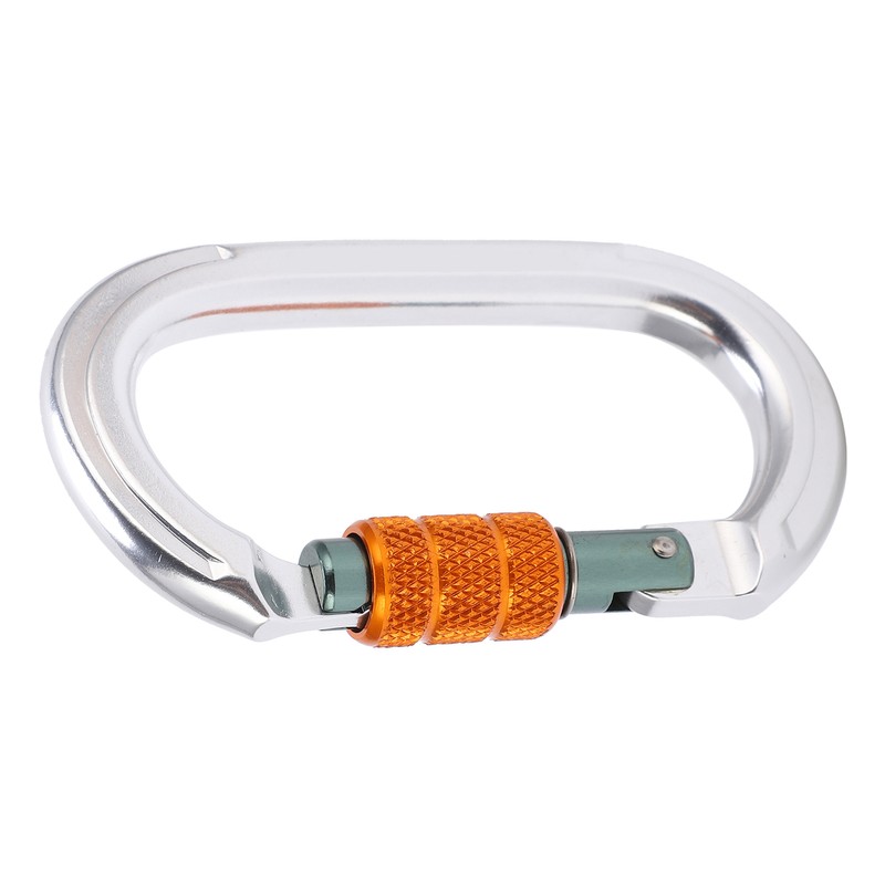 Locking Carabiner Clip Aluminum Alloy Oval Locking Heavy Duty Carabiner