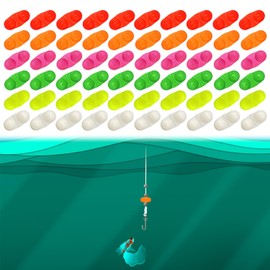 PESSILIN 60Pcs Catfish Rattle Bells, Fishing Double Rattle Bell Fishing Attractor, Catfish Rattles for Fishing, Fishing Alarm Tools