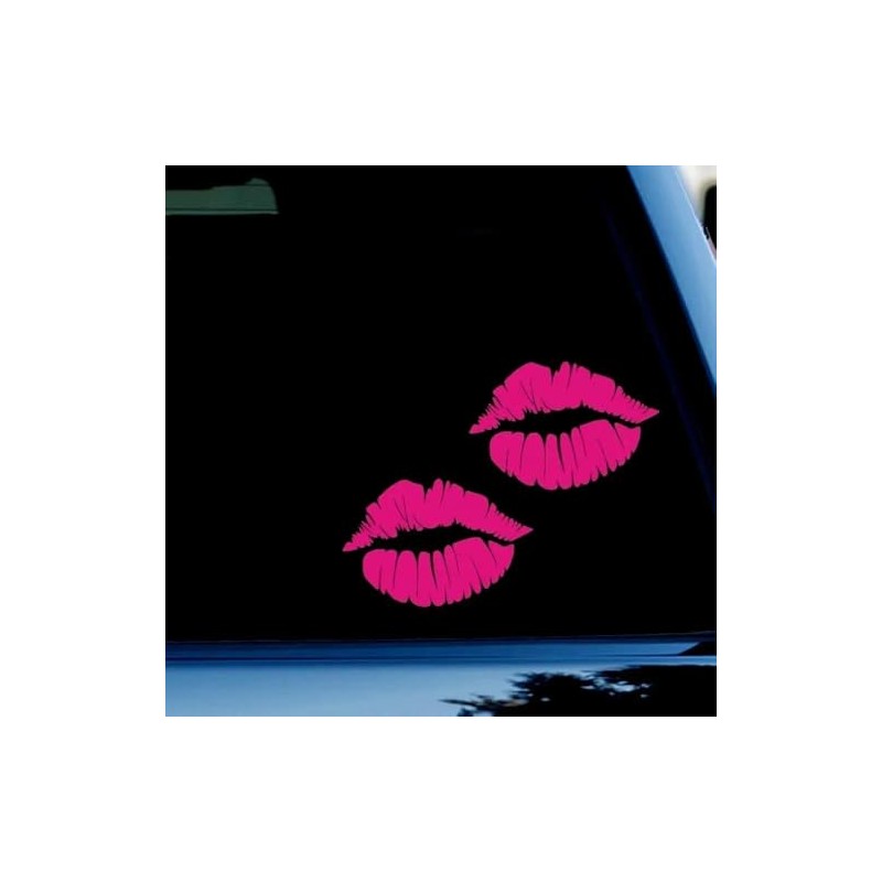 3.8inchx5.5inch 2pcs Kiss Mark Lips Bumper Sticker Decal for Truck
