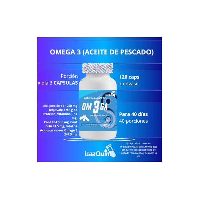 Omega 3 (aceite de pescado en polvo) con Vitamina E