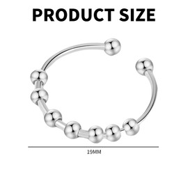 YueJieSelected Anxiety Ring, Stainless Steel Anxiety Ring for Women, Spinning Stress Ring, Anxiety, Anti-Stress Rings, Massage Rings, for Panic Attacks, Thumb Ring, Finger Mood Ring, Finge Against,