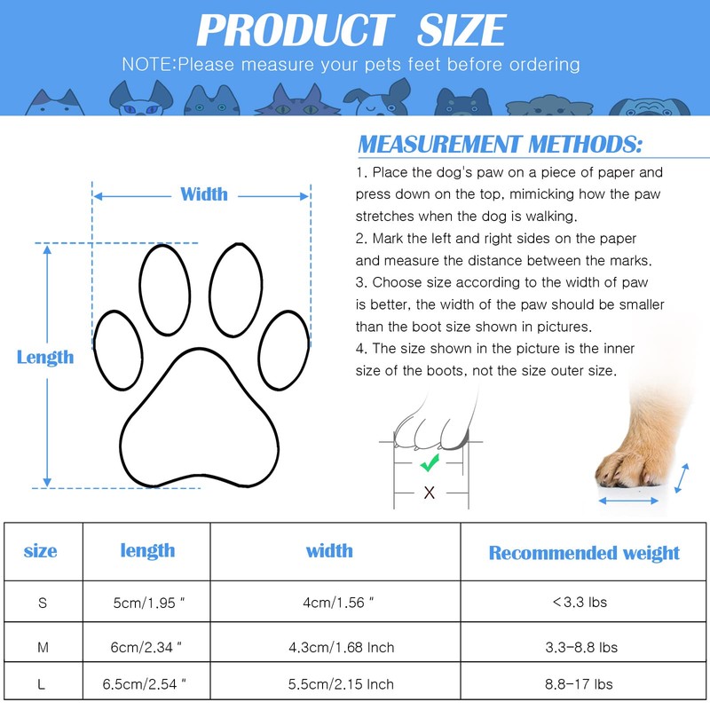 Weewooday 2 Sets Dog Cat Boots Shoes Socks Waterproof Dog