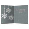 Tree-Free Greetings Holiday Greeting Cards, Gray Snowflake Happy Holidays, Vintage