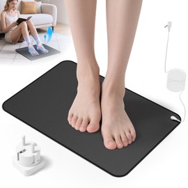 Kidken Grounding Mat, Premium Carbon-Infused Vegan Leather, for Anxiety Relief and Energy Increase with Non-Slip Base and EU Ground Cable (40 x 60 cm)