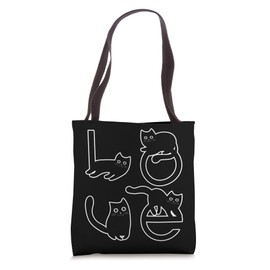 Love Cute Cat Owner Lover Black Cats Animals Pet Meow Tote Bag