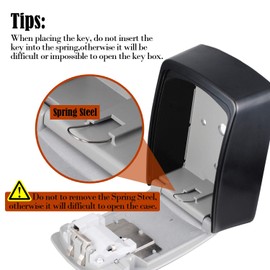 Extra Large Key Storage Security Lock,V-Resourcing Sturdy Wall Mounted Outdoor, Re-settable 4 Digit Combination Lock Box,Share and Secure Keys for Home,Office,Garage etc[Internal size:11.4x8.2x4.8cm]