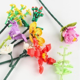 WEAREWE Flower Bouquet Building Blocks Kits Flower Artificial Flowers Building to Release Stress Focus The Mind for Birthday Gifts to Adults Teens(50-100+ Pieces) 087Calendula officinalis