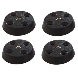 Mounting Plates Slanted / Straight Ideal for Table Legs and Furniture Feet - Perfect for Dining Table, Coffee Table, Desk & More (4 x Black, Straight)