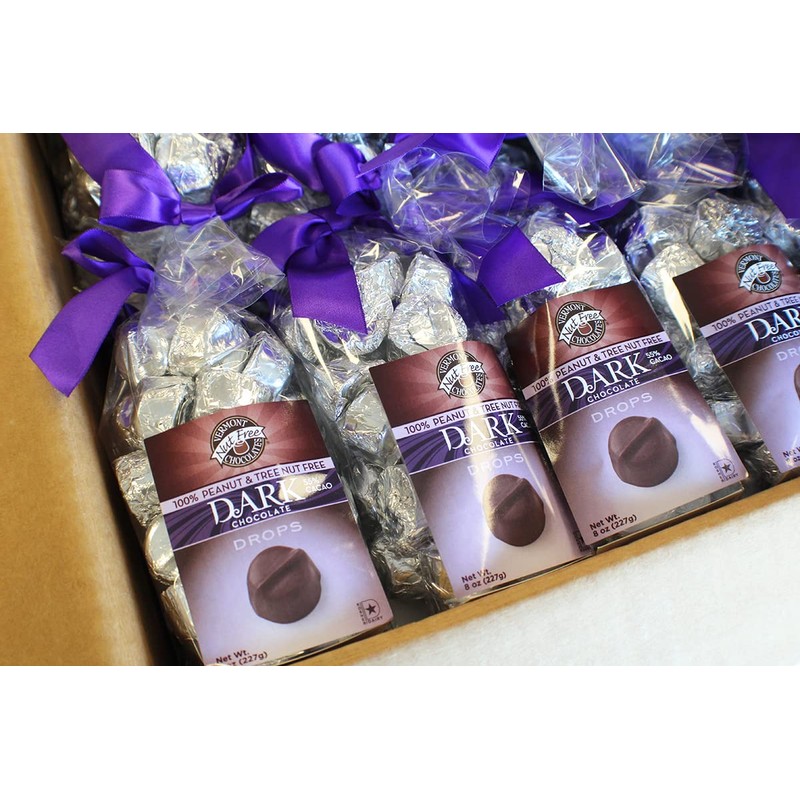 Vermont Nut Free Chocolates Drops (Dark Chocolate) 7.8 Ounces, Nut-Free,