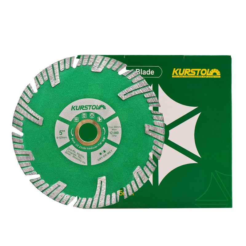 KURSTOL Granite Diamond Cutting Blade - 125mm Concrete Cutting Disc